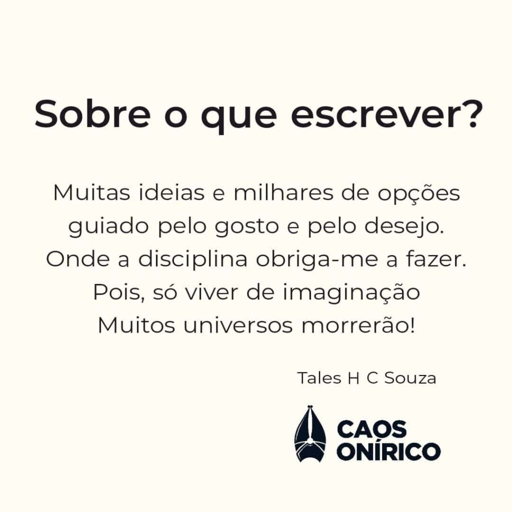 Uma reflexão sobre o que escrever